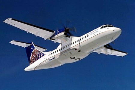 location de jet privé - ATR 42 blanc en vol