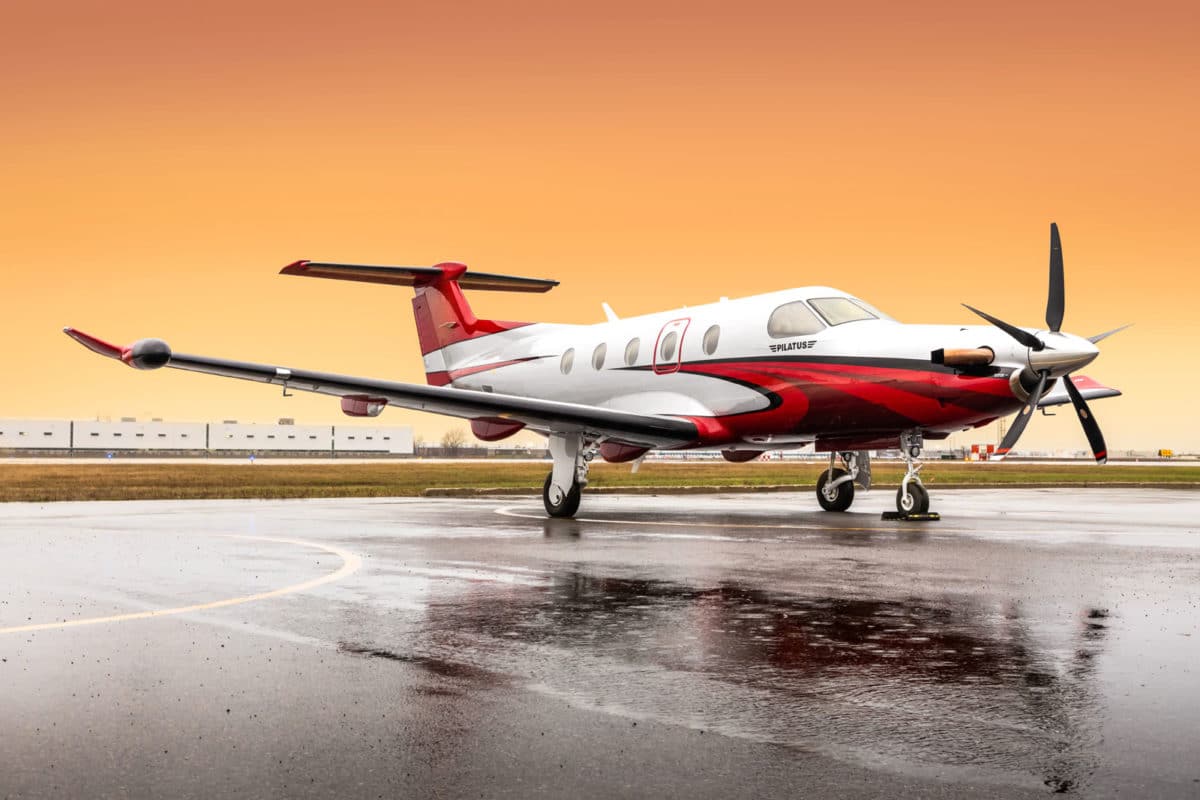 Pilatus PC 12 au décollage