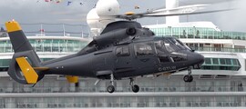 Hélicoptère Agusta 109 sièges alignés gris
