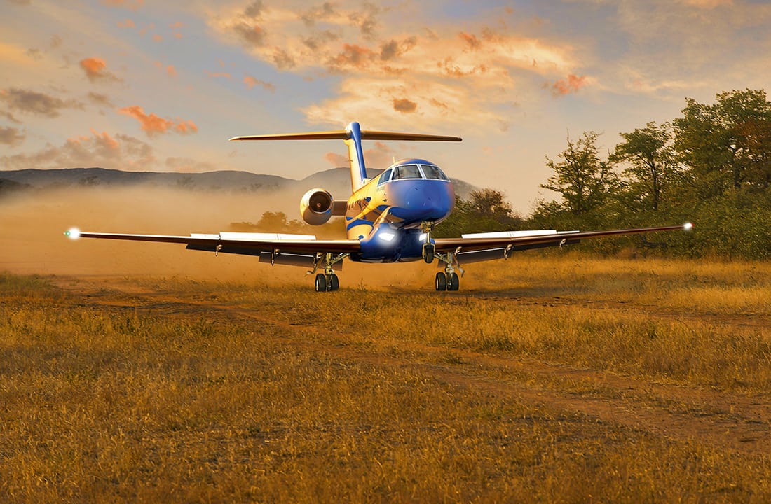 Pilatus PC24 à l'atterrissage